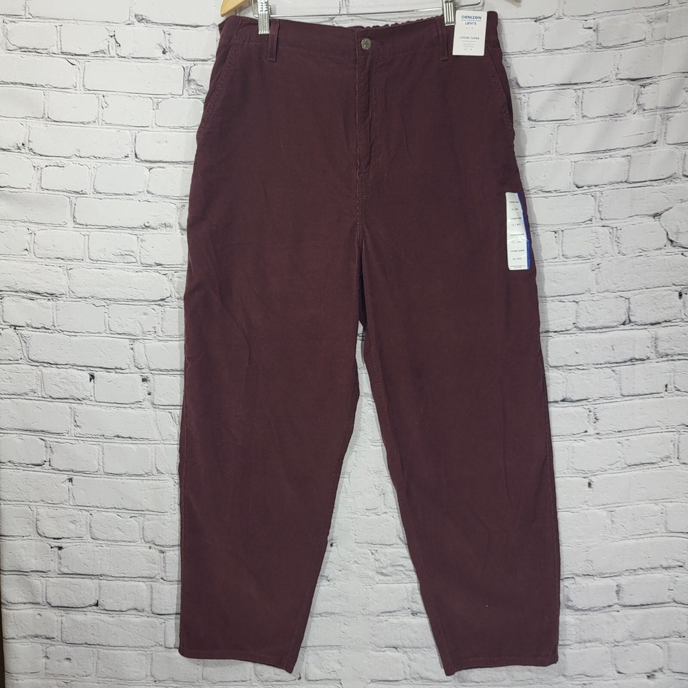 Denizen‎ From Levis Loose Taper Corduroy Pants Size 12 High-Rise Relaxed Fit NWT